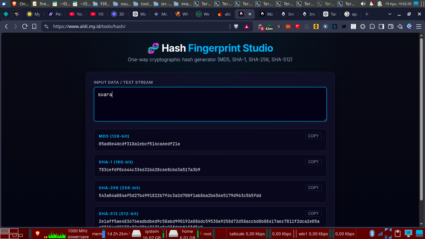 Hashing Tool
